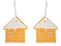 Kpl.2 zawieszek domów piernikowych