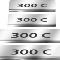 Listwa progowa CHRYSLER 300C MK2 Stal nierdzewna 304 połysk z czarnymi lite