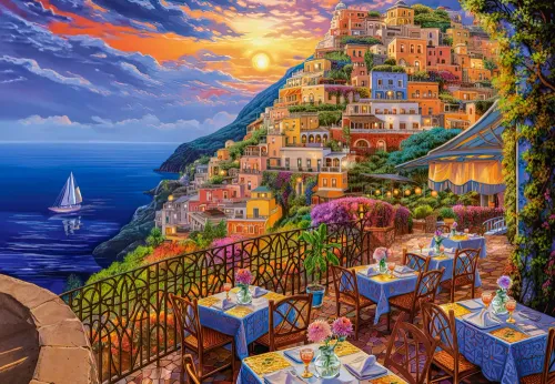 Piękne puzzle Castorland - Romantyczny wieczór w Positano 1500 elementów na Arena.pl