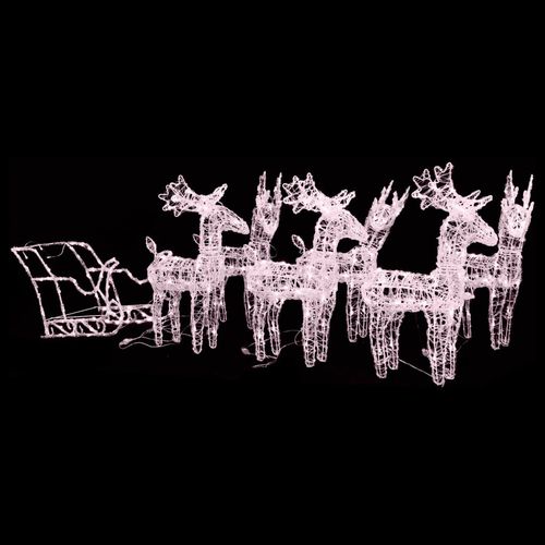 Dekoracja świąteczna – renifery z saniami, 320 LED, akrylowa na Arena.pl
