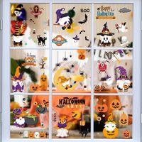 2 x NAKLEJKI NA OKNO HALLOWEEN NA SZYBĘ 9 ARKUSZY DWUSTRONNE DYNIE WZORY DU