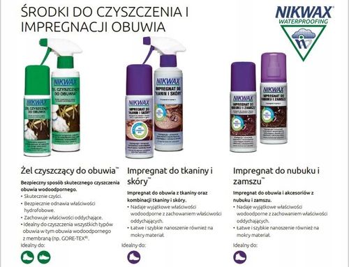 Profesjonalny impregnat do butów Gore-Tex SympaTex NIKWAX 2x125ml na Arena.pl
