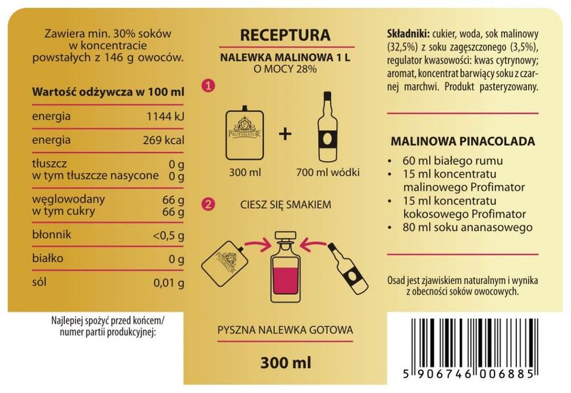 Koncentrat owocowy MALINOWY zdjęcie 2