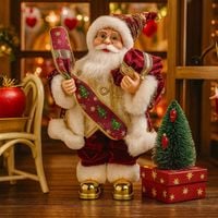 ŚPIEWAJĄCY I TAŃCZĄCY MIKOŁAJ Z PREZENTAMI DUŻY 40 CM NA ŚWIĘTA, DLA DZIECI