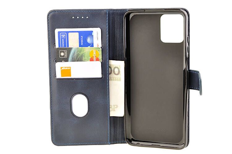 Etui portfel Wallet do Motorola Moto G32 4G granatowy zdjęcie 3