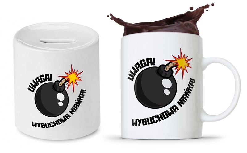 Zestaw Dla Niani Opiekunki Kubek + Skarbonka Z Nadrukiem Ze Zdjęciem zdjęcie 1