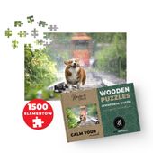 FOTO PUZZLE DREWNIANE z TWOJEGO ZDJĘCIA NA PREZENT 1500 ele 60x40cm