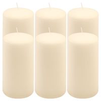 Zestaw świec stołowych, 15 cm, Ø 7,5 cm, kremowy, 6 sztuk