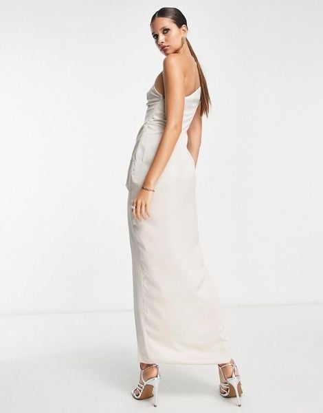 ASYMETRYCZNA SATYNOWA SUKIENKA JRP XXJ__S zdjęcie 2