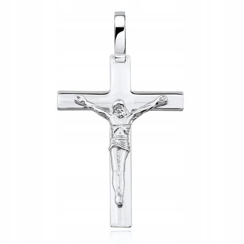 DUŻY SREBRNY KRZYŻYK KRZYŻ NA GRUBY ŁAŃCUCH WZÓR na Arena.pl