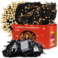 LAMPKI ŚWIATEŁKA NA CHOINKĘ ZEWNĘTRZNE WEWNĘTRZNE 500 LED CIEPŁY BIAŁY