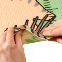 MATA PIANKOWA EDUKACYJNA SKŁADANA DLA DZIECI DWUSTRONNA DUŻA 200x180 +TORBA