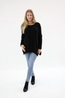 Sweter oversize warkocz Magda Czarny UNI