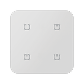 SZKLANY 4-kanałowy bezprzewodowy łącznik iNELS RFCONTROL - RFGB-240/W WHITE ROUND