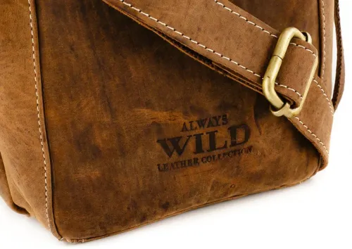 męska listonoszka z bydlęcej skóry naturalnej - always wild na Arena.pl