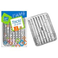 Tacki aluminiowe do grilla 28 x 22 x 1,5 cm prostokątne komplet 3 sztuki