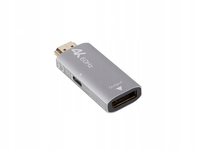 Adapter Lanberg HDMI (M) -> Displayport (F) 4K srebrny