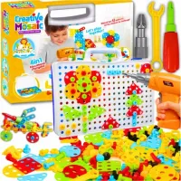 ZESTAW MAJSTERKOWICZA KLOCKI KONSTRUKCYJNE WKRĘTARKA ŚRUBKI ŚRUBOKRĘT 237el