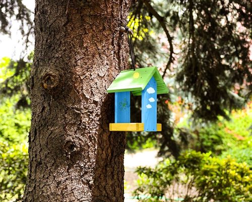 Karmnik dla ptaków drewniany DIY Zestaw do samodzielnego montażu na Arena.pl