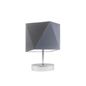 Lampka PASADENA abażur szary stalowy stelaż chrom