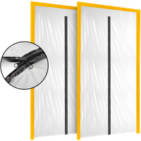 2X KURTYNA PRZECIWPYŁOWA Drzwi Remontowe Budowlane Z ZAMKIEM BŁYSKAWICZNYM