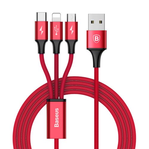 KABEL BASEUS 3W1 MICROUSB USB-C DO APPLE - 1,2M na Arena.pl