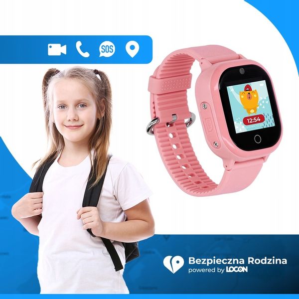 SMARTWATCH ZEGAREK DLA DZIECI GPS APP WIFI RÓŻOWY zdjęcie 2