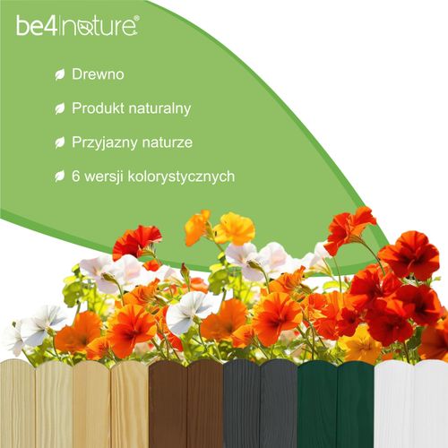 be4nature DREWNIANY PŁOTEK Rollborder obrzeże rabatek 100 x 40 cm na Arena.pl