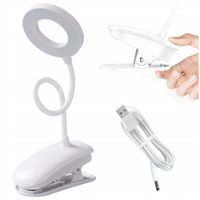 LAMPKA BIURKOWA SZKOLNA NA BIURKO 18 LED USB KLIPS