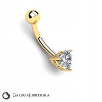 KOLCZYK ZłOTY DO PęPKA CYRKONIA 5MM