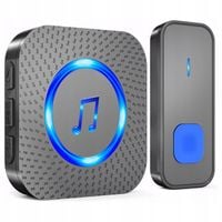 Dzwonek Bezprzewodowy do Furtki Drzwi 400m Wodoodporny Zewnętrzny Czarny