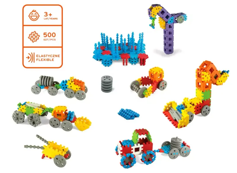 Klocki konstrukcyjne Mini Waffle (500 elementów) zdjęcie 3