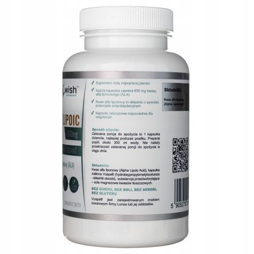 WISH KWAS ALFA LIPONOWY ALA 600 MG - 120 KAPSUŁEK na Arena.pl