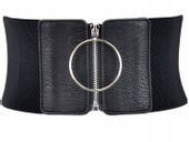 Szeroki Czarny Gorset Pasek Pas Gumowy Elastyczny