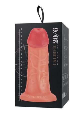 Realistic dildo Caliber 20/6 , PVC, flesh,  length 20cm, diameter 6cm na Arena.pl