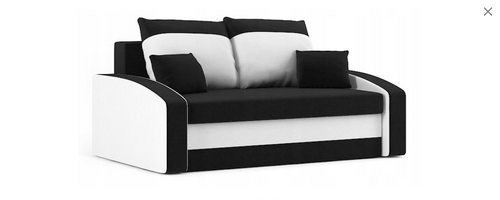 Sofa Hewlet - CZARNO BIAŁY na Arena.pl
