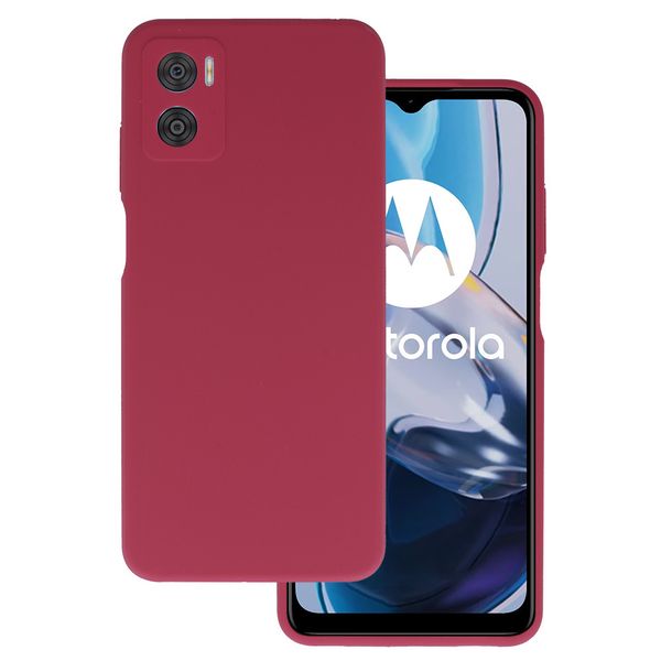 Silicone Lite Case do Motorola Moto E22/E22i bordowy zdjęcie 1