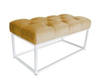 Ławka CHESTERFIELD LOFT podstawa biała pufa podnóżek MG15