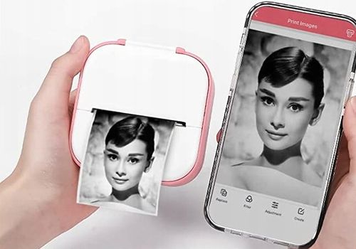 Phomemo T02 mini drukarka termiczna do zdjęć notatek etykiet różowa na Arena.pl