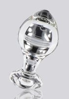 szklany korek analny brilliant star toyjoy przezroczysty 9 cm