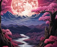 Plakat 60x50cm Różowa Kraina Marzeń