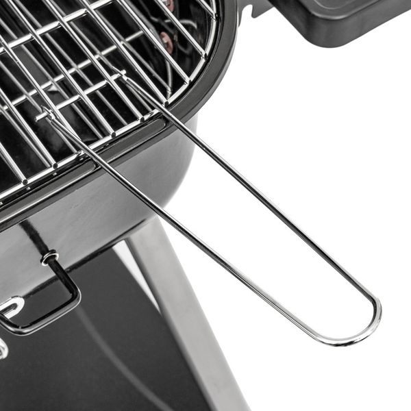 Grill węglowy ogrodowy duży przenośny Pokrywa półki kółka transportowe zdjęcie 14