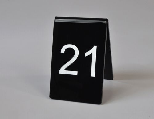 numerek numerki na stolik do restauracji 8x12cm plexi czarna 5mm na Arena.pl