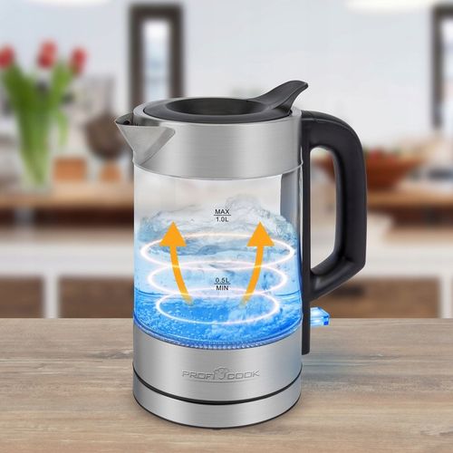Czajnik elektryczny szklany 1.0 L ProfiCook PC-WKS 1229 G na Arena.pl
