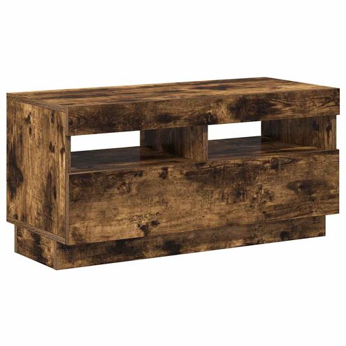 Szafka pod TV z oświetleniem LED, przydymiony dąb, 80x35x40 cm na Arena.pl