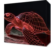 Obraz 30x30cm Neonowy Żółw