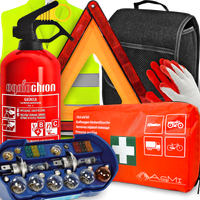 GAŚNICA 1KG TRÓJKĄT APTECZKA KAMIZELKA ZESTAW ŻARÓWEK ZAPASOWYCH TORBA