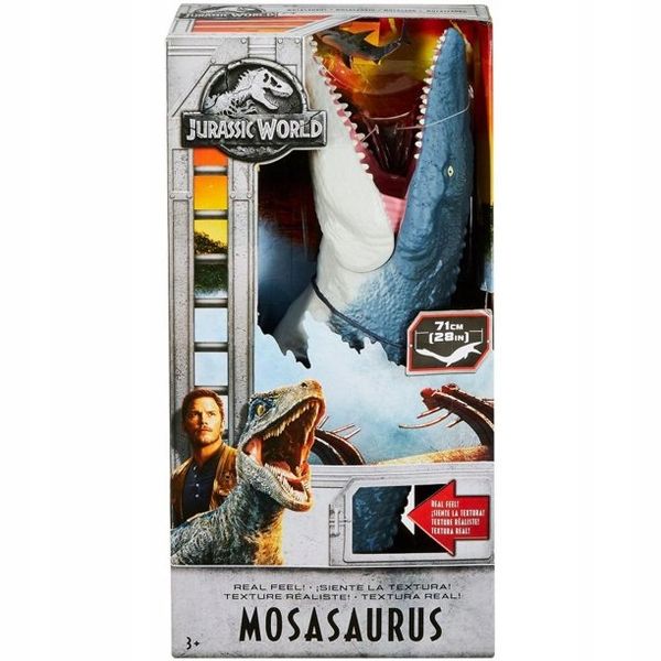 JURASSIC WORLD DINOZAUR MOSASAURUS 71cm HNJ56 zdjęcie 8