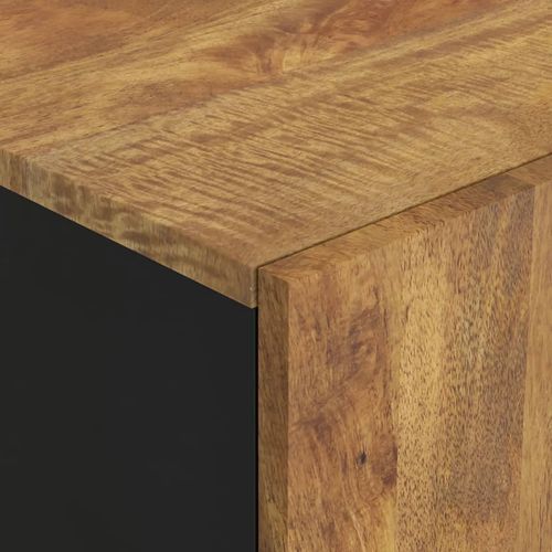 Szafka z szufladą, 60x33x100 cm, lite drewno mango i żelazo na Arena.pl