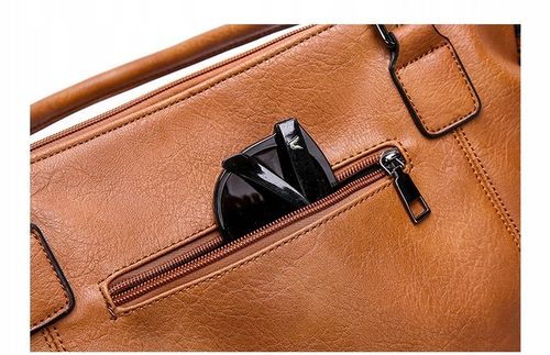 TOREBKA WOREK NA RAMIĘ brąz czarna SHOPPER DO RĘKI pasek jakość na Arena.pl